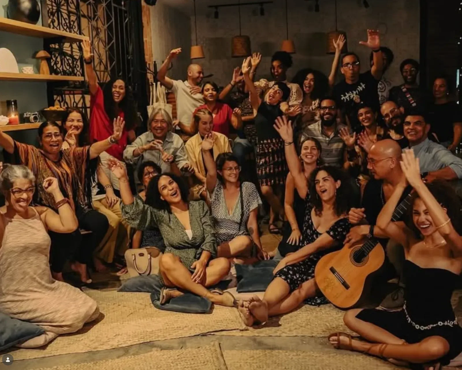 The community gathered at Unplugged open mic in Santo Domingo